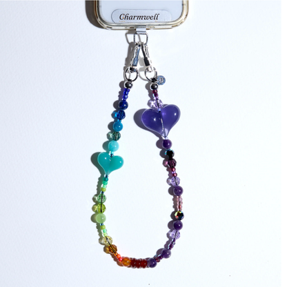 CHARMWELL — Rainbow Heart — Phone Chain