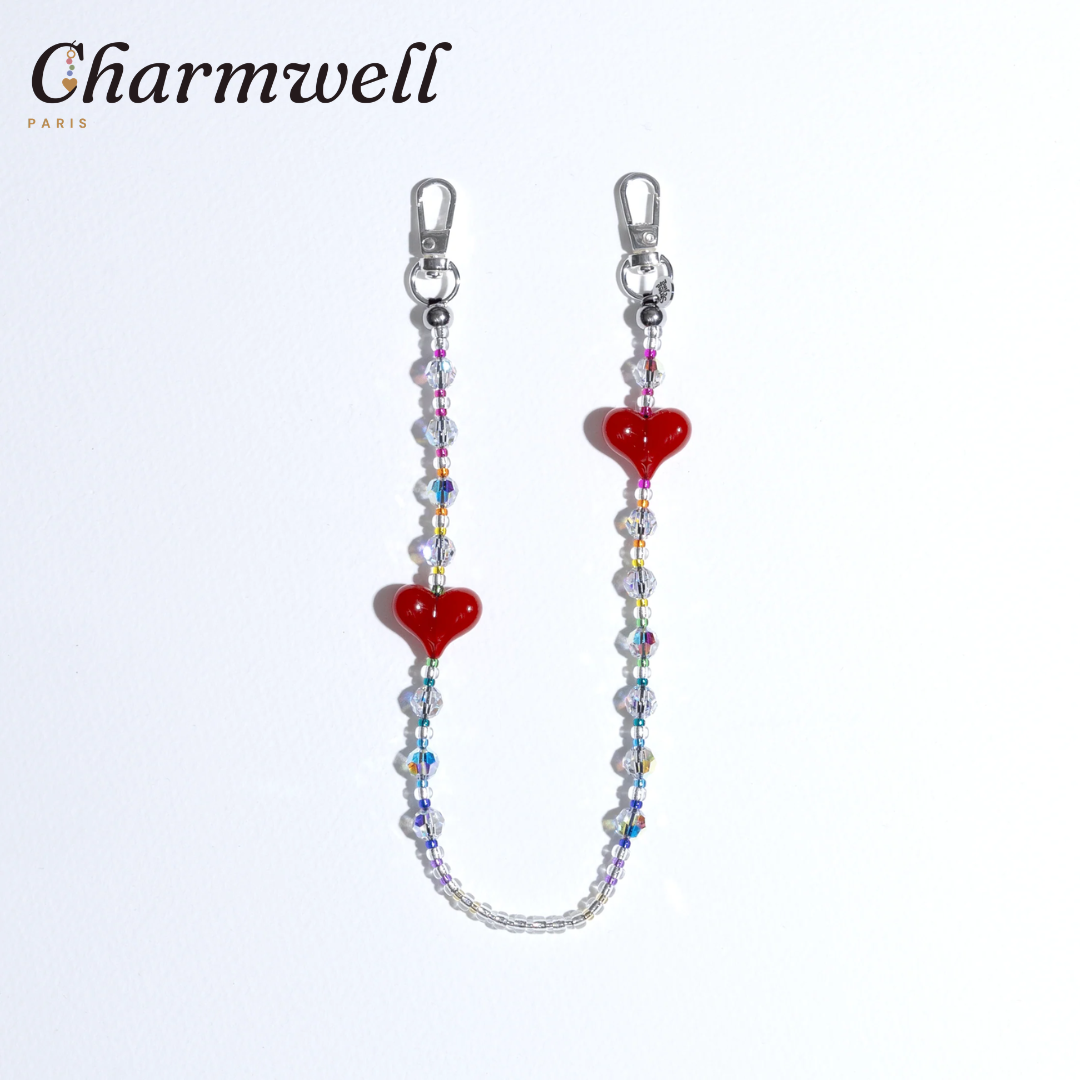 CHARMWELL — Ruby Heart — Phone Chain