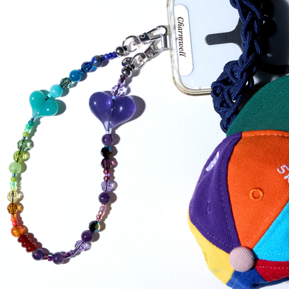 CHARMWELL — Rainbow Heart — Phone Chain