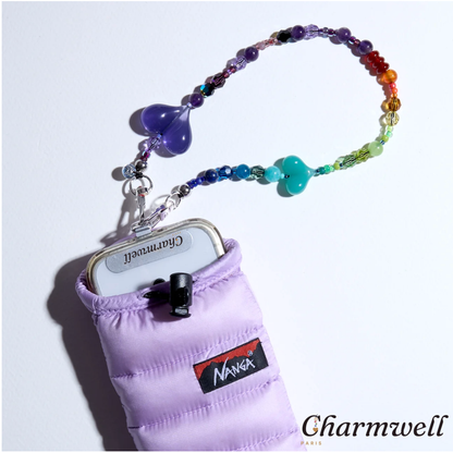 CHARMWELL — Rainbow Heart — Phone Chain