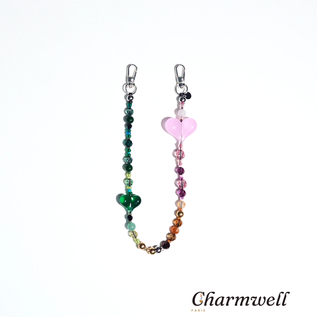 CHARMWELL — Heart Duo — Phone Chain