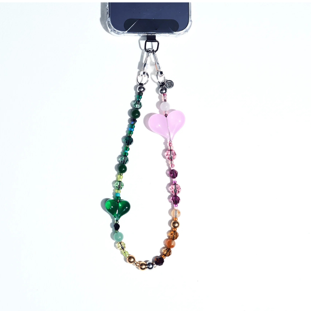 CHARMWELL — Heart Duo — Phone Chain
